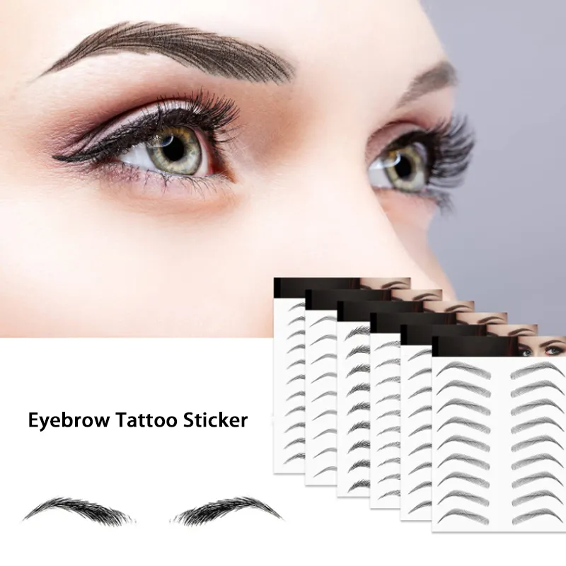 Black 4D Waterproof Brow Tattoo I Eyebrow Tattoo Sticker