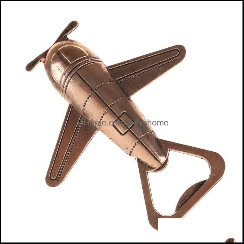 Kitchen Aluminum Alloy Airplane Openers 2 style Airplane Bottle Opener Beer Opener Wedding Gift Party Favors HWE7598