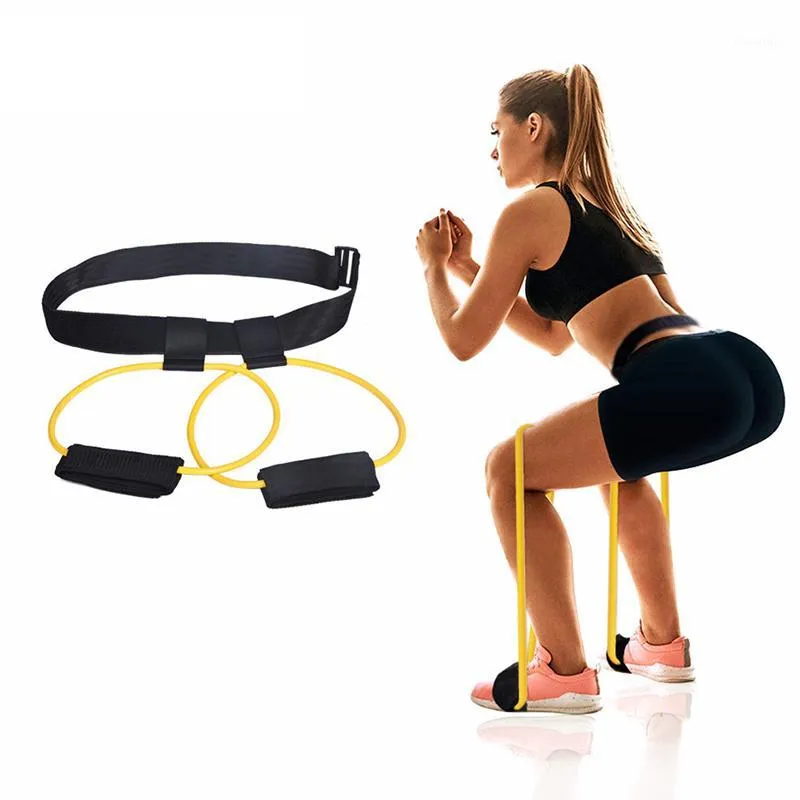 Widerstandsbänder Frauen Fitness Booty BuWorkout Band Verstellbarer Taillengürtel Pedal für Gesäßmuskeln Beine Muskeltrainingsgeräte