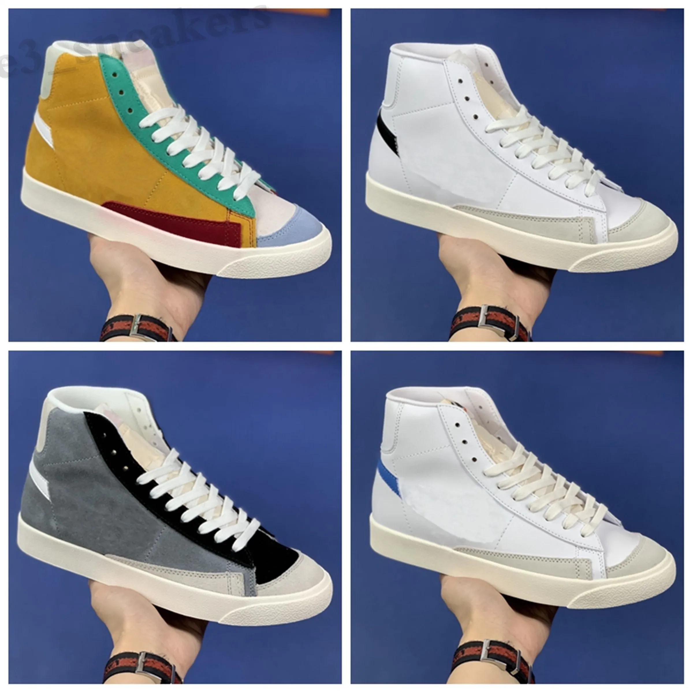 off-white X nike blazer mid 2022 Meados de 2,0 homens Sneakers Spooky Grim Reespers All Hallows Sapatos Mulheres Rainbow Trainer Skate WD08