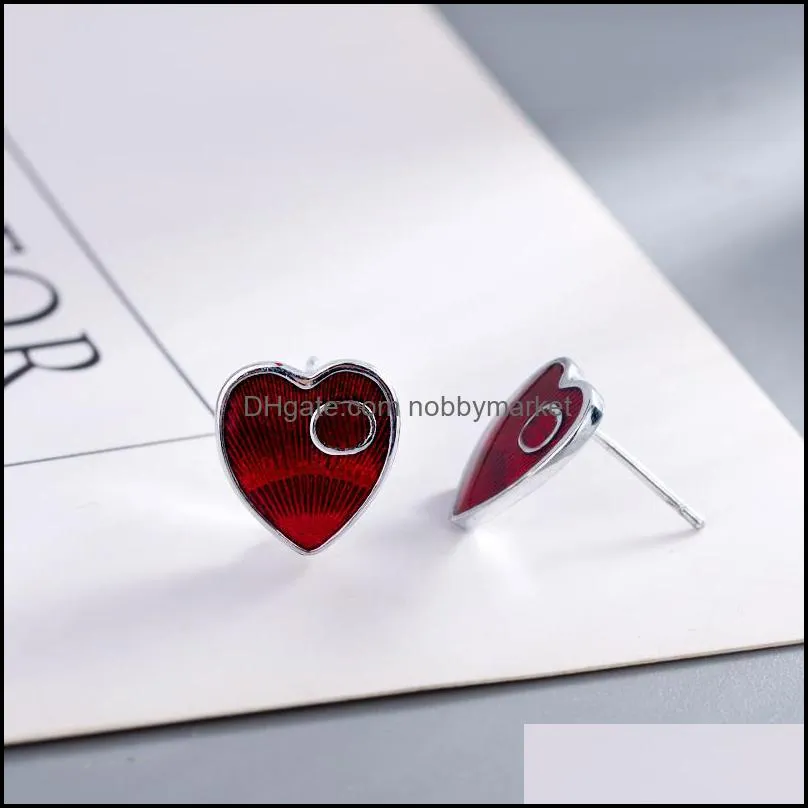 Designer Earrings charm for Woman 925 Silver Needle Heart Top Luxury Lover Earring Design Retro Simple Jewelry supply