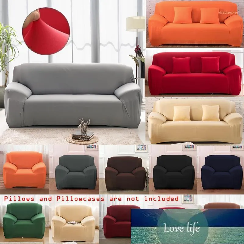 Stolskydd Solid Färg Soffa Modern Sträck Spanex Couch Anti-Slip Cover Elastic Protector Vardagsrum 1/2/3/4 Seat1 Fabrikspris Expert Design Kvalitet Senaste stil