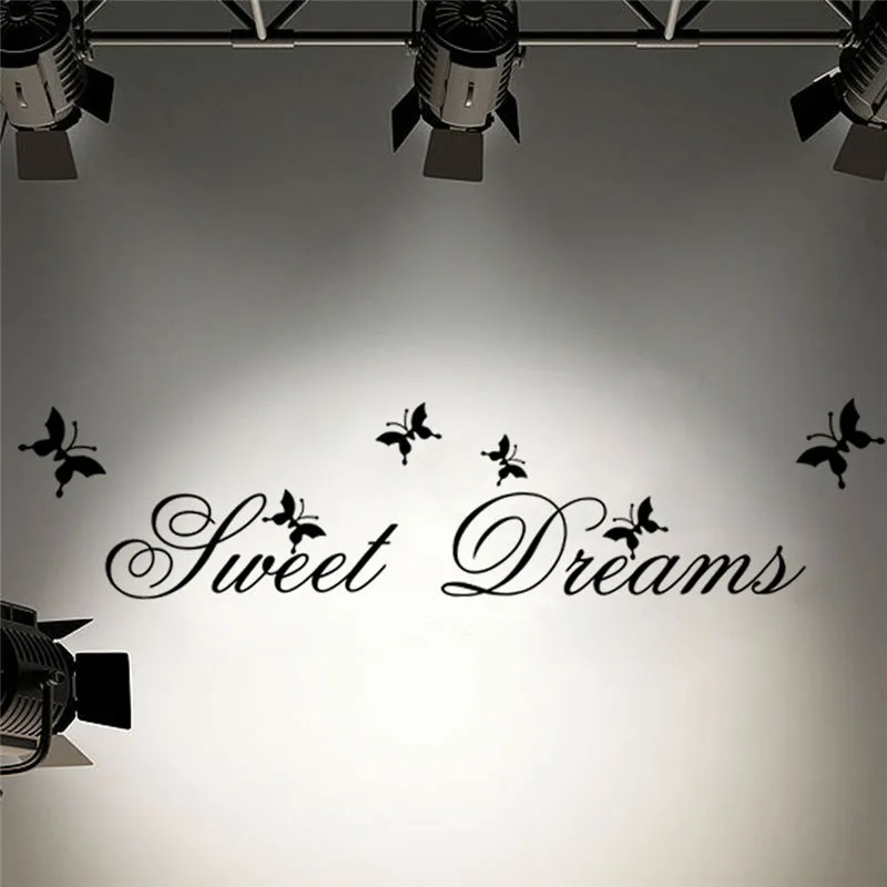 Sweet Dreams Wall Stickers Bedroom Decoration Diy Home Decals Quotes Mural Arts Printing Pvc Poster