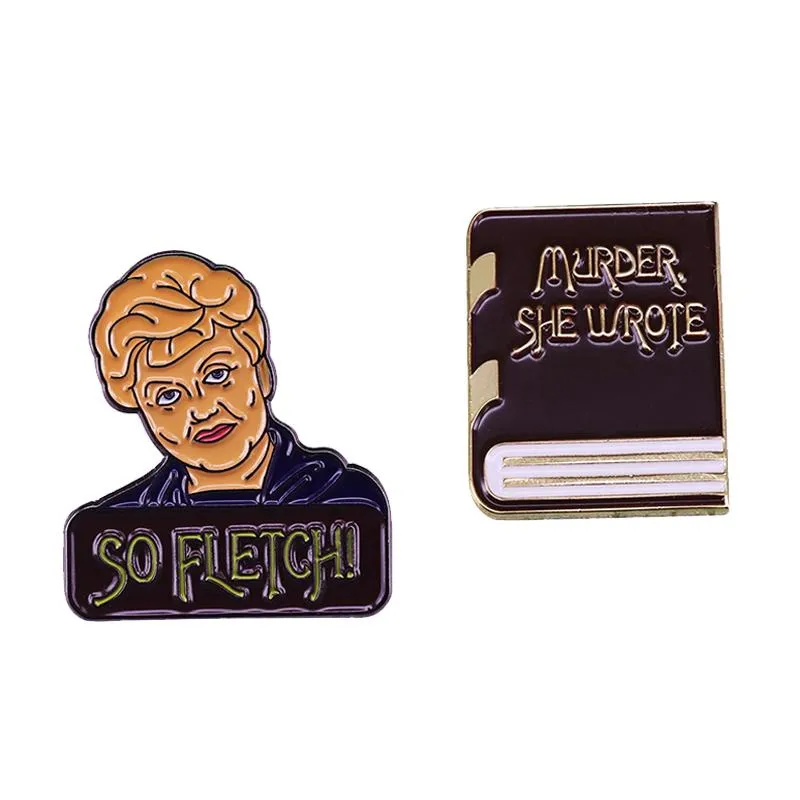 Pins, Brooches So Fletch Jessica Enamel Pin Murder,She Wrote Brooch Detective TV Shows Jewelry