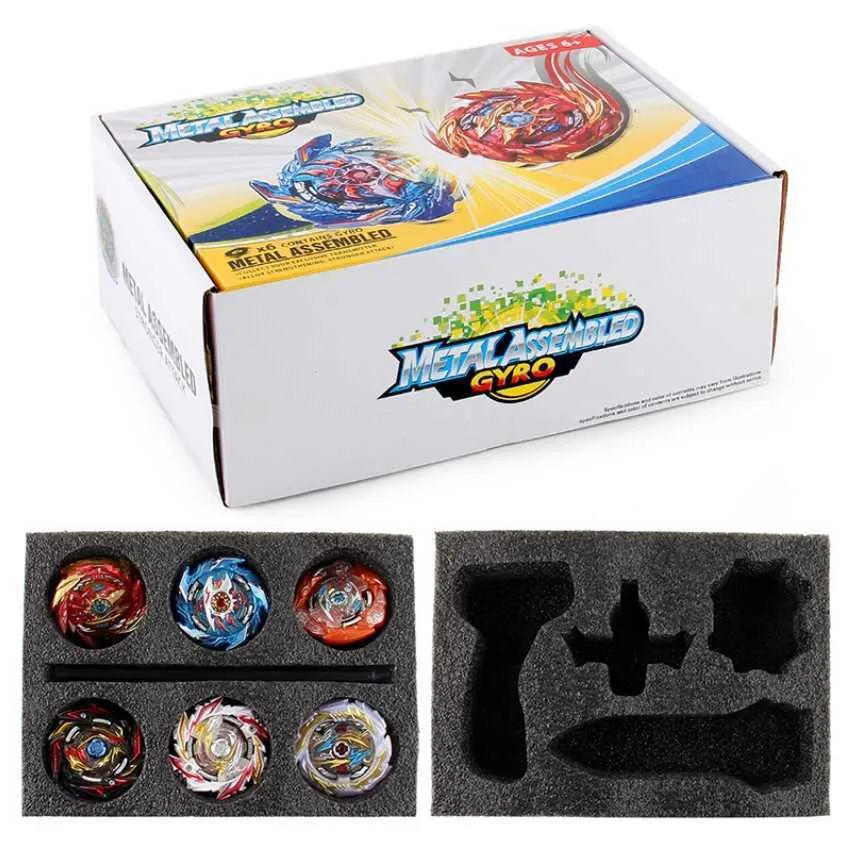 Bayblade Set BurstMetal Spinning Top Booster Gyroscope Toy Set Launchers Combination Fighting Toys New In Box X0528