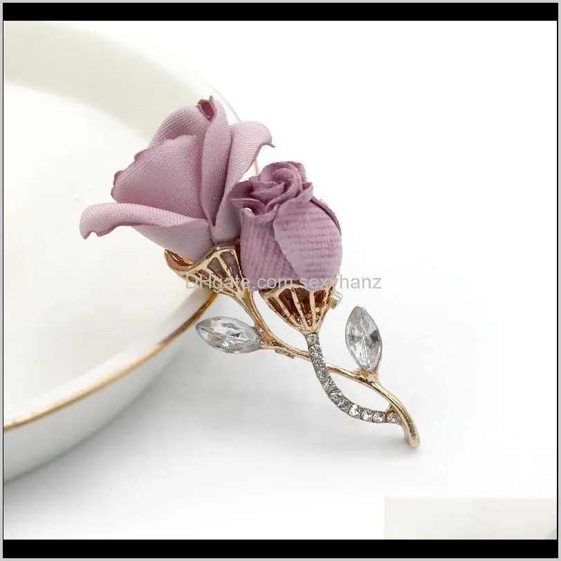 Korean High-grade Cloth Art Flower Brooch for Women Wedding Brooch Pins Fashion Collar Shirt Coat Brooches Jewelry Accessories