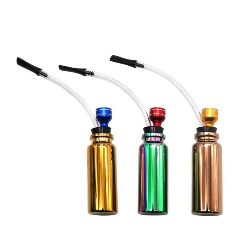 Coloré Arc-En-Verre Épais Long Filtre Tuyaux D'eau Sèche Herbe Tabac Fumer Pipe À Main Portable Amovible De Haute Qualité Embouchure Titulaire DHL Gratuit