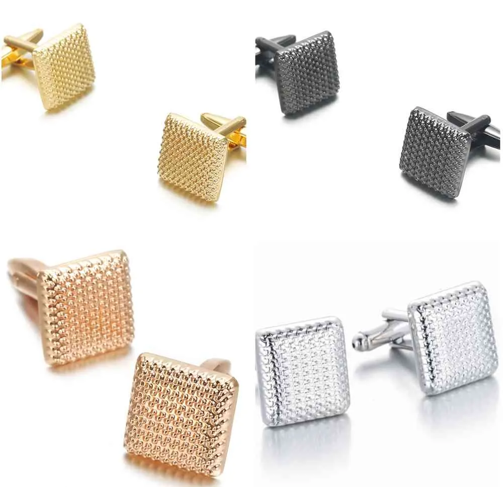 20pairs/lot Classic Square Checker Cufflinks Laser Grid Cuff Links Business Style Men's Jewelry Accessory Whole