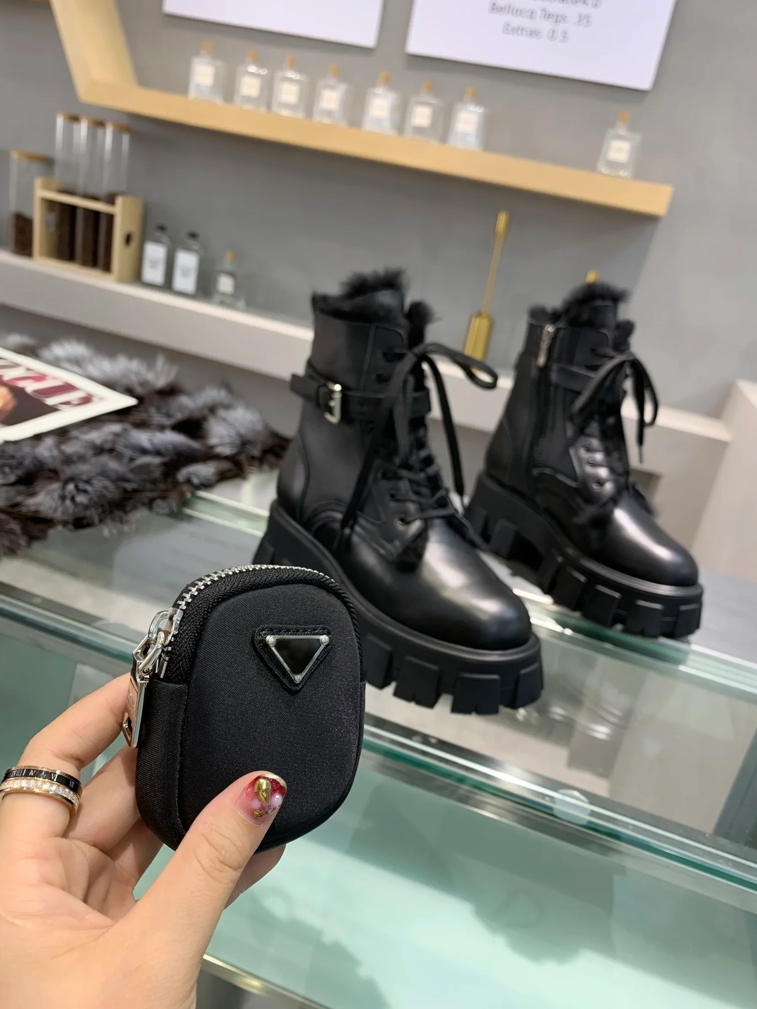 Prada tactical boots outlet