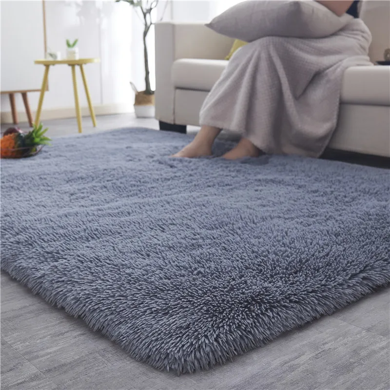 Tapis moelleux moquette moderne décor de la maison longue pelucheuse tapis shaggy tapis de jeux pour enfants canapé salon salle de chevet tapis de chevet balcon tapis