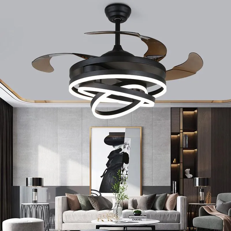 Nordic Chandelier Ceiling Fan Without Blades Bedroom Lamp Fans With Lights Decorative Led Lamps