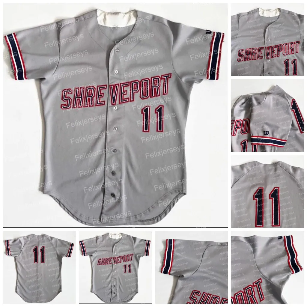 Shreveport Captains MiLB Clase AA Texas League Wilson Game Baseball Jersey Doble costura Nombre y número Alta calidad