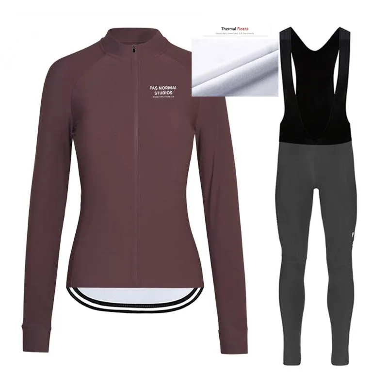 Ensembles de course PNS Pro Femmes Hiver Thermique Tops Qualité Polaire Pantalon En Peluche Cyclisme VTT Équipement De Vêtements