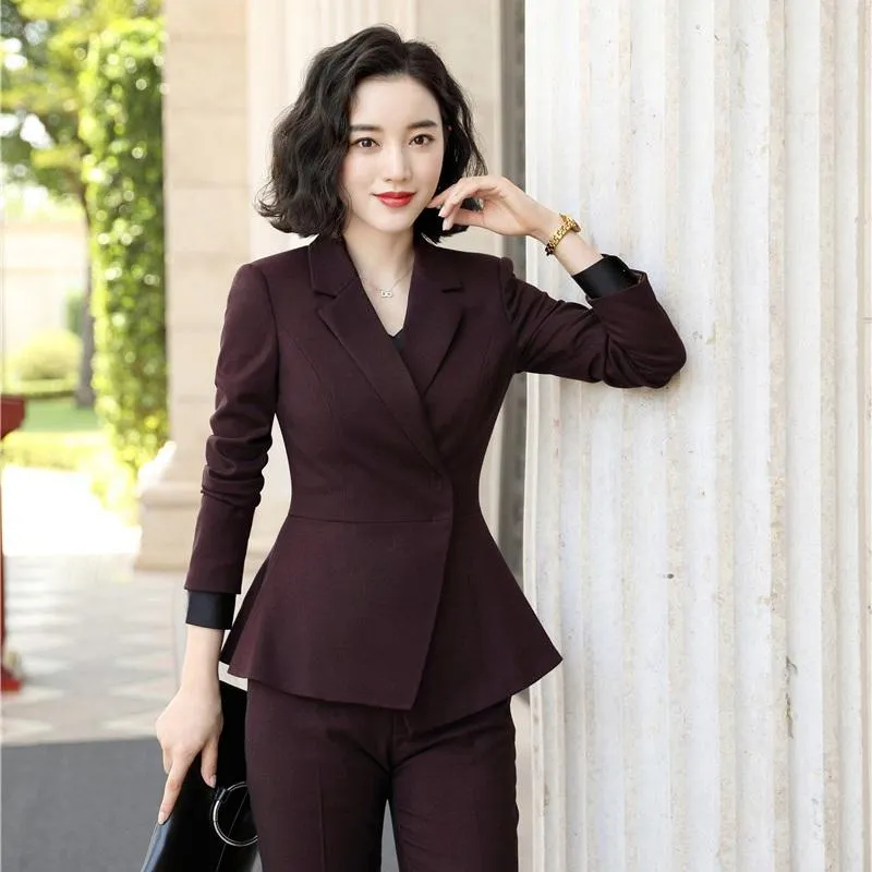 Fashion Formal Women Blazer And Jackets Black Long Sleeve Office