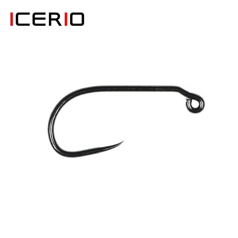 Icerio Angled Tiny Fishing Hooks With 60 Degree Wide Gap And Barbless  Design For Nymph Tying, High Carbon Steel And Black Nickel Finish For Trout  And Jade Fishing From Ejuhua, $6.04