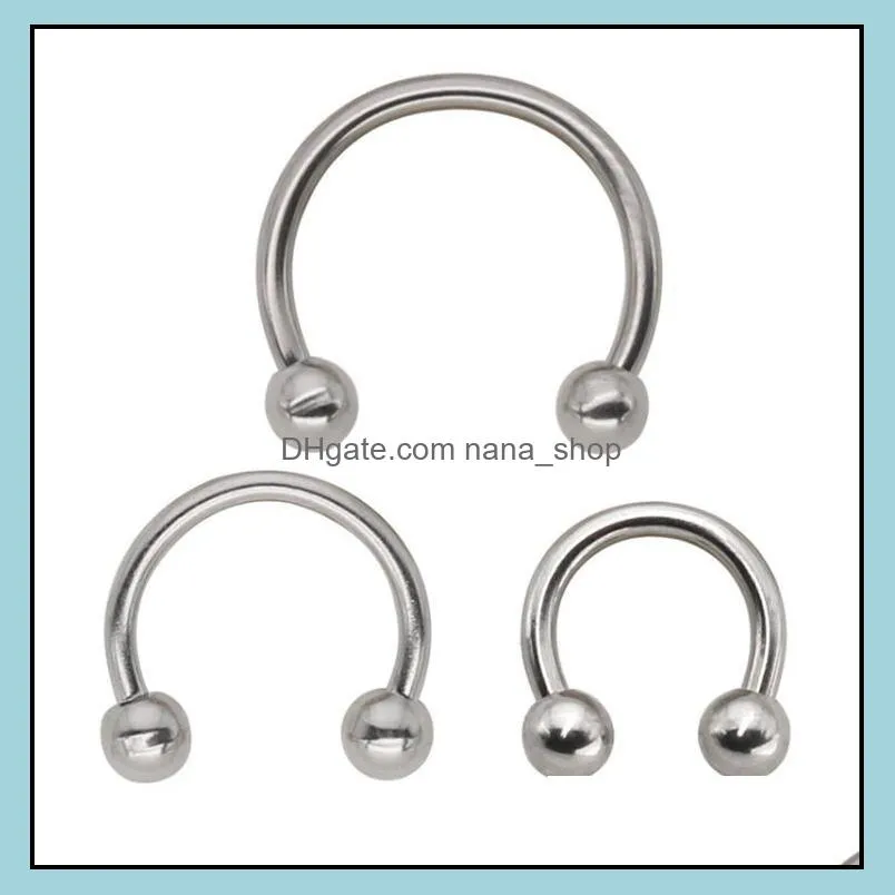 Fashion Titanium Steel Eyebrow Nail Lip Nose Ring Personality Trend Earrings Anti-allergic Puncture Jewelry Free Shipping