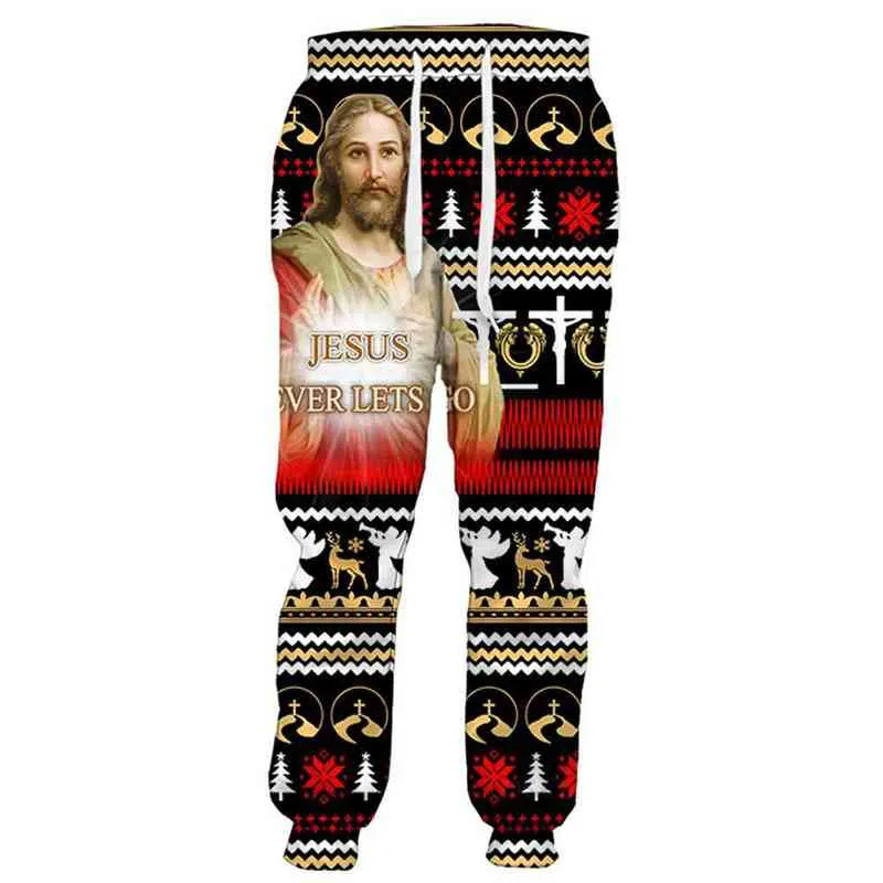 CLOOCL Merry Christmas Jesus Pant Streetwear Tracksuit Fashion Casual Trousers 3D Printing Harajuku Men's Women's Sweatpants 0124