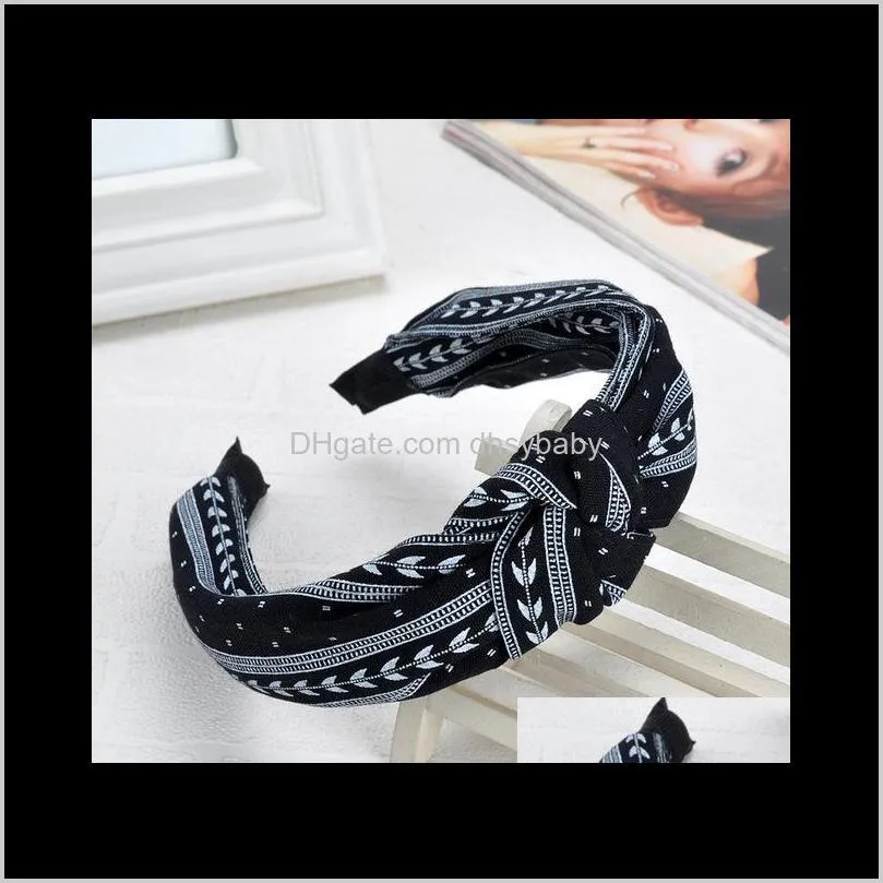 leaves wide hairband knot headband hair bow hairband for women hair accessories head wrap hair bands for women party gift