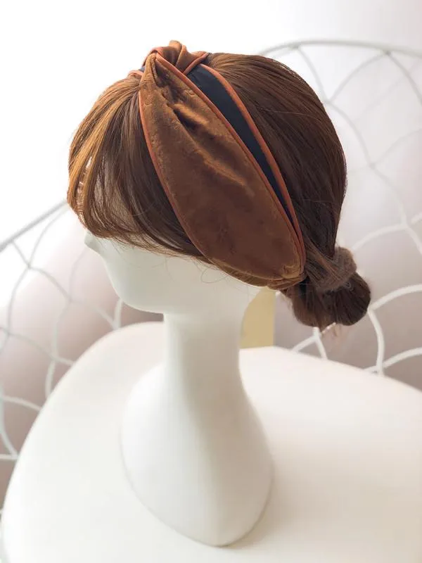 Fashion Designer Velvet Headbands Headwraps For Women Winter Warm ear Hair band Headband Dropship