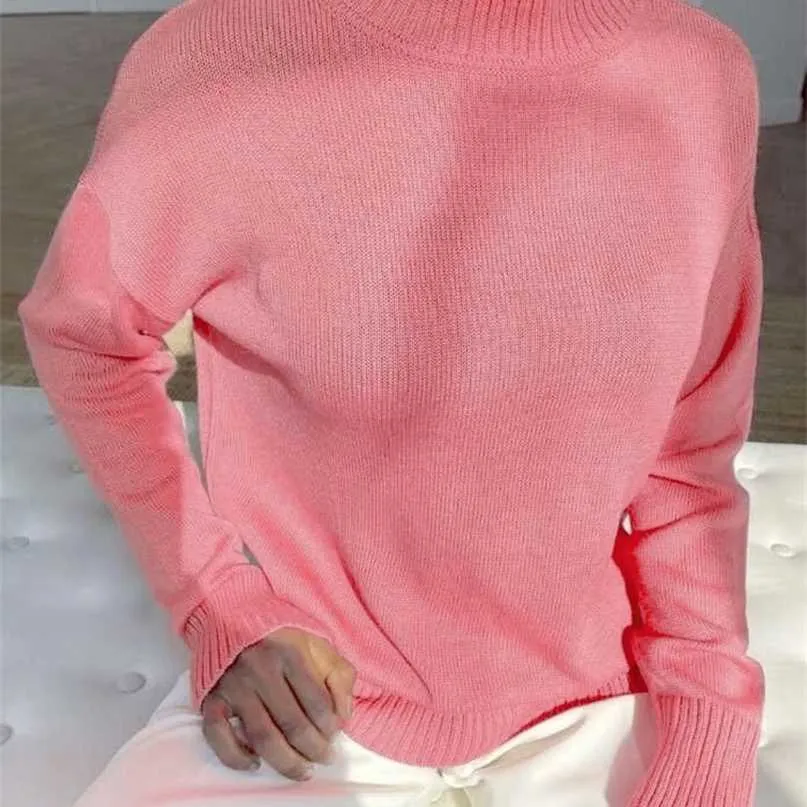 WIXRA Podstawowe Turtleneck Swetry Kobiety Sweter Sworonizator Koreański Chic Moda Jesień Zima Panie Solidna Knitwear Top 211221