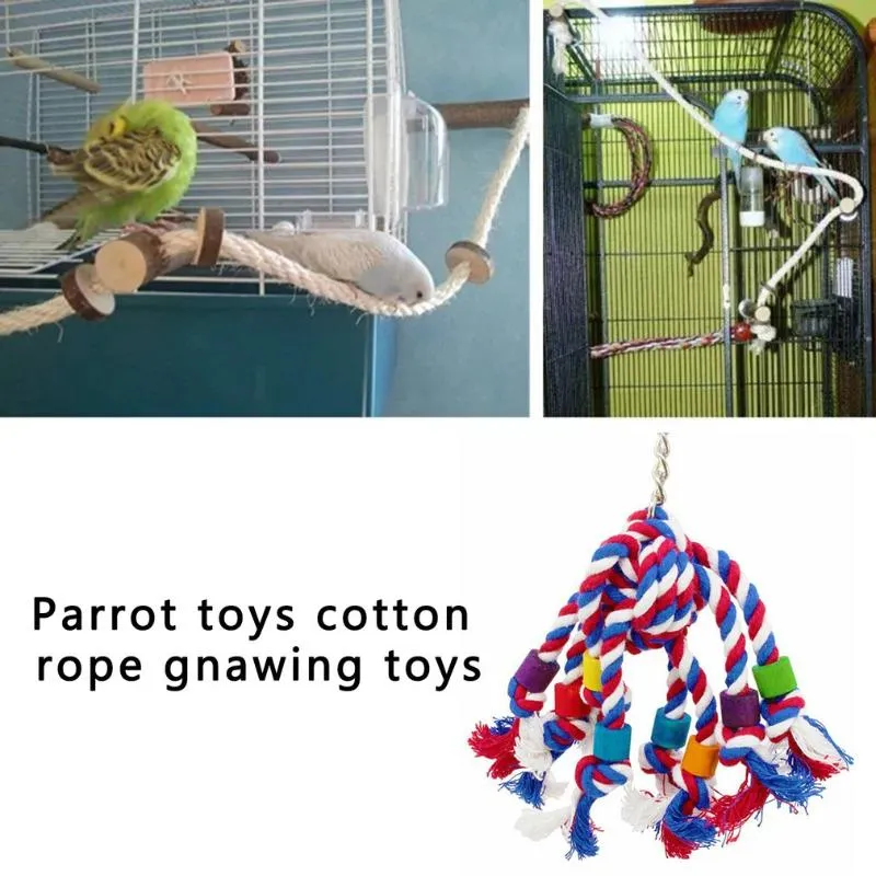 Pequenos suprimentos de animais parakeet Cockatiel mastigo divertimento brinquedo de pássaro durável papagaios gaiolas brinquedos colorido animal de estimação stand treinamento acessórios