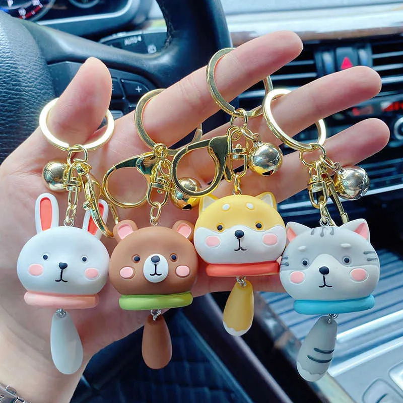 Cute Keychains Charms: Cartoon Resin Animal Keychain Trendy Bag