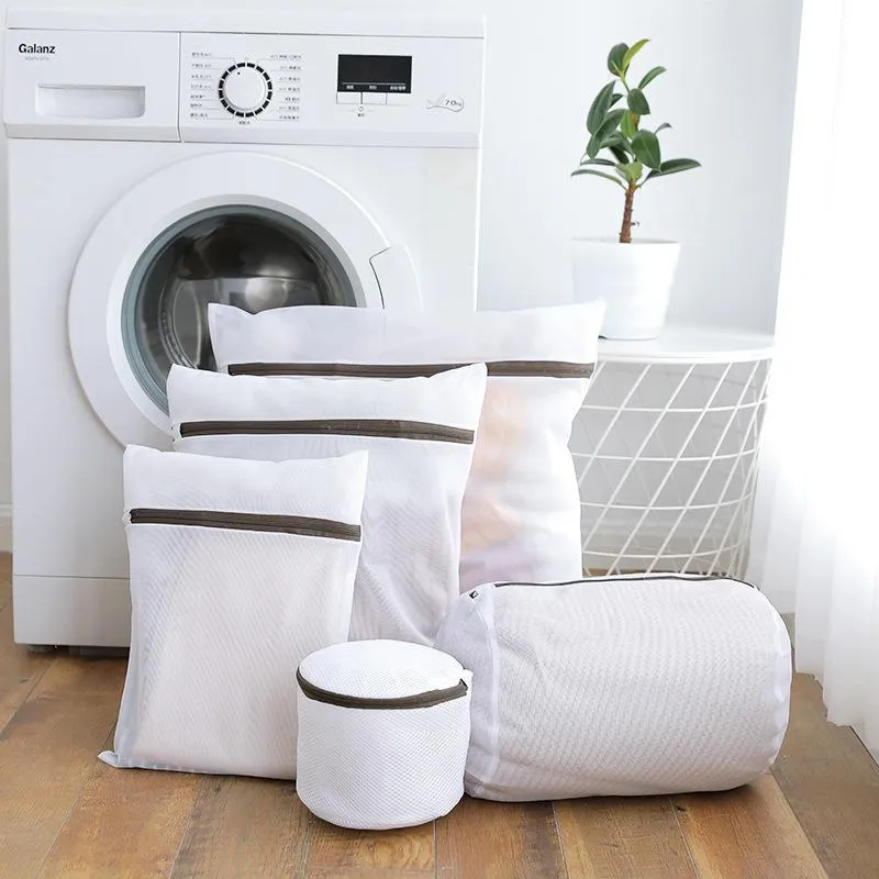 Zorg Was opvouwbare pakketten huishoudelijke wasmachine fijne mesh combinatie net ritserij tassen ondergoed bh -kleding sokken
