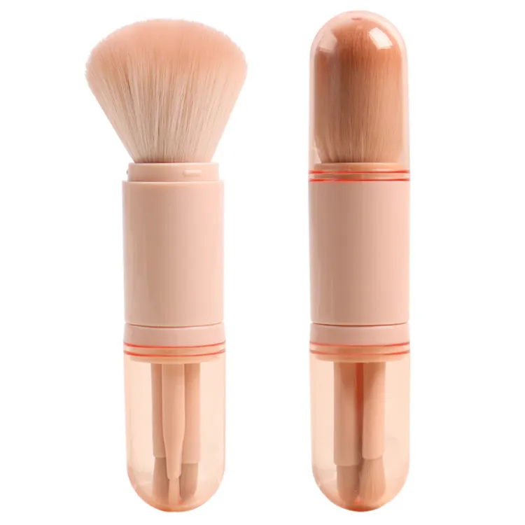 Fyra i ett Make Up Brush Set Powder Foundation Blush Blending Eyeshadow Kosmetisk ögonmakeup borstar Kit Tool
