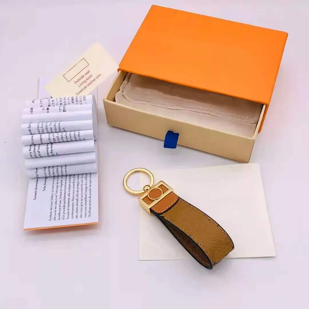 Círculo carta designers chave fivela anel moda carro chaveiro homens mulheres chaveiro acessórios de couro artesanal com caixa