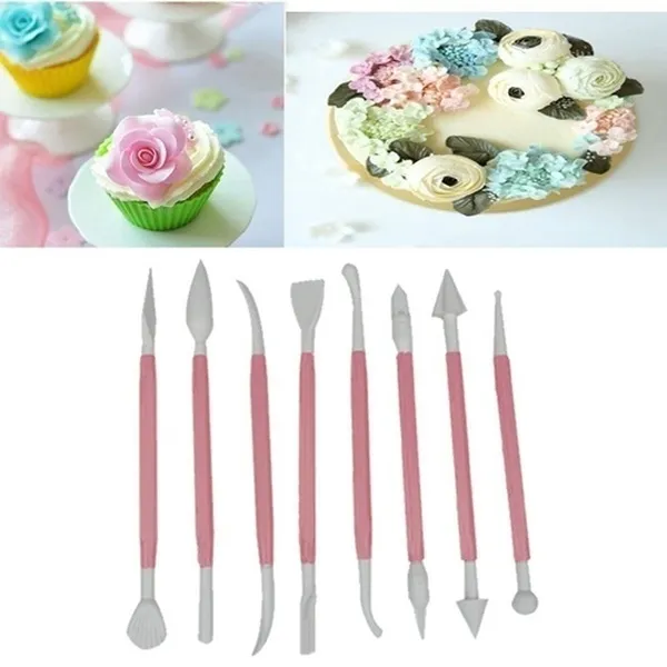 Patterns Fondant Cake Decorating Flower Sugar Craft Modelling Clay Tools The process of and carving