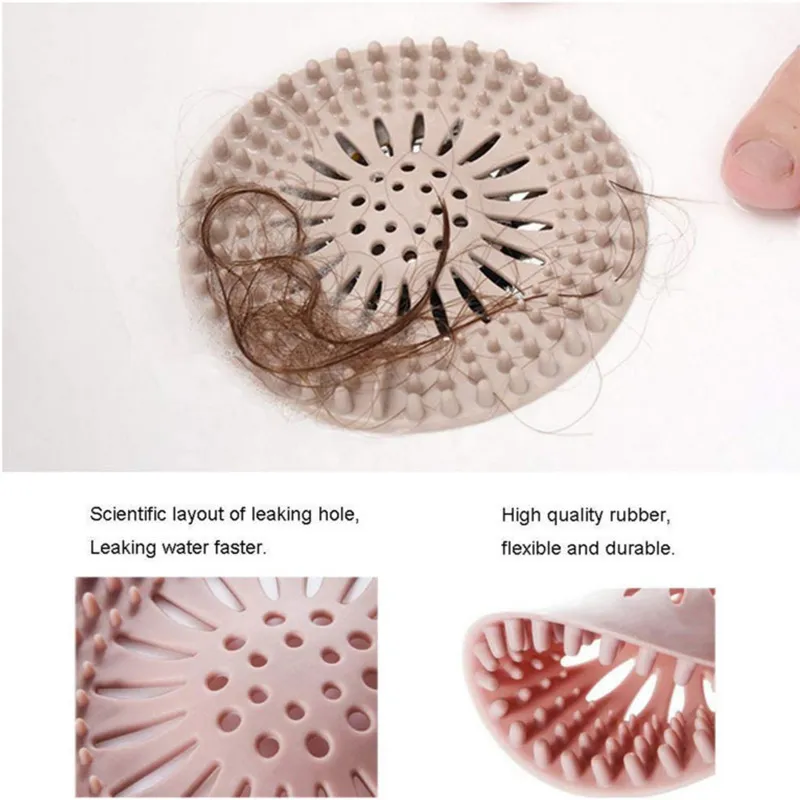 Silicone Strainers For Hair Catcher Dorable Hairs Stopper Shower Drain Covers Filter Easy To Install And Clean Suit Fors Bathroom Bathtub Kitchen HH21-258