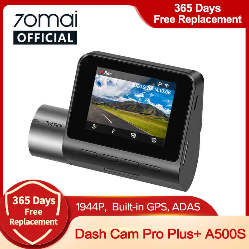 Dash Pro Plus A500S GPS 70MAI Plus + Bil DVR 1944P Speedoordinates ADAS 24h Parkering Stöd Bakkamera