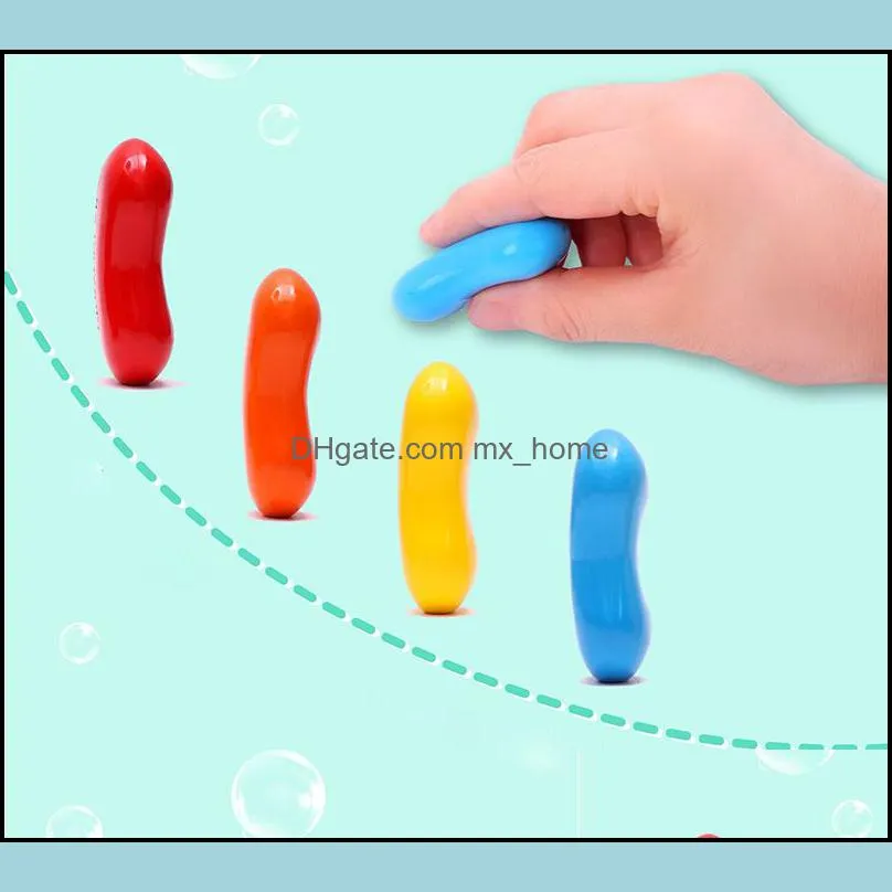 Newest Finger Soap Crayon Kid`S Safety Modeling 3D Color Brush Set Children`S Baby Crayons 6 Colors Suit Sets Safe Non-Poisonous