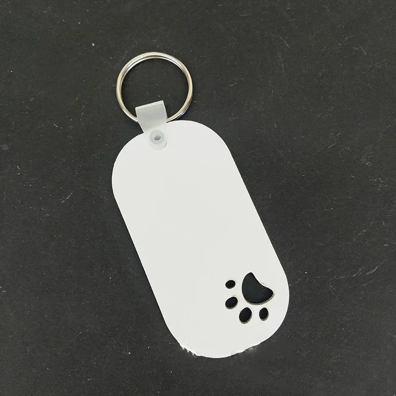 Wooden Sublimation Blank Keychain Pendant Double Sided Heat Transfer Pet Keychains Bag Decoration DIY Gift
