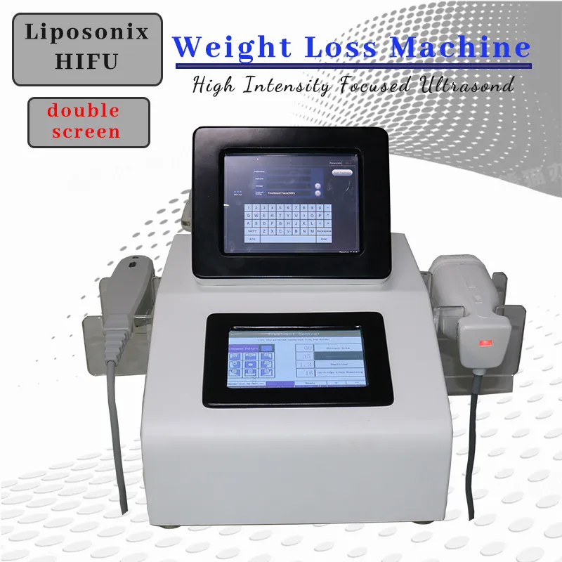 HIFUスリミング機リポソニックスの減量脂肪除去止めサロンは携帯用機器を使用しました