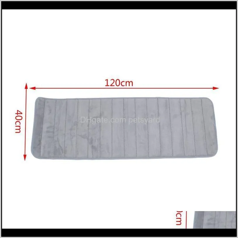 fashion120x40cm absorbent nonslip memory foam kitchen bedroom door floor mat rug carpet gray