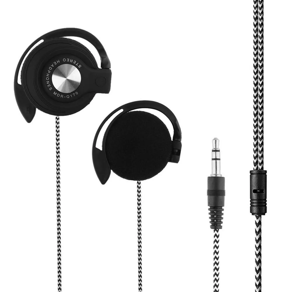 Cuffie da gioco cablate da 3,5 mm Cuffie sportive on-ear Auricolari musicali con gancio per l'orecchio per smartphone Tablet Laptop PC desktop