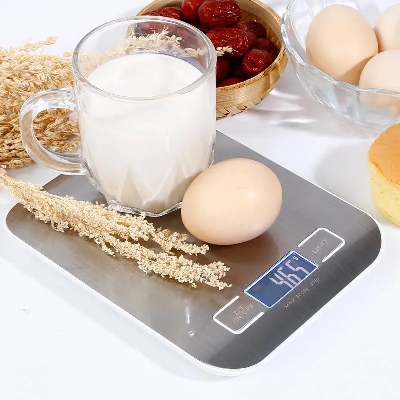 5000g/1g LED Electronic Digital Kitchen Scales Multifunction Food Scale Stainless Steel LCD Precision Jewelry Scale Weight Balan 10 L2