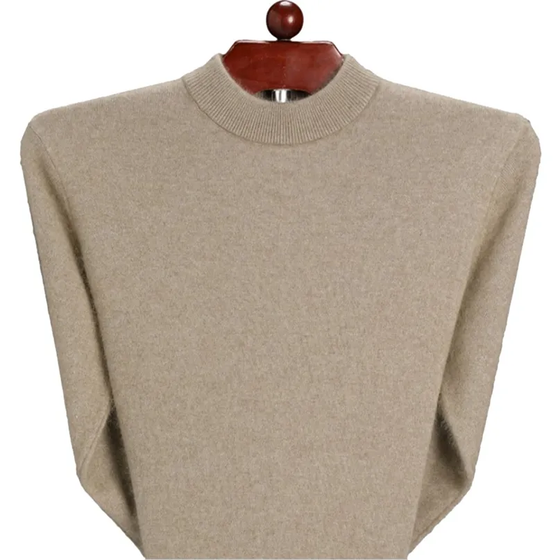 Thoshine Marka Zimowe Mężczyźni Dzianiny Swetry 95% Cashmere Mężczyzna Ciepły Sweter Wełny Thermal Podstawowe Solid Color Pullover Bluzy 210918