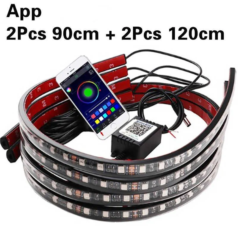 Kit Strisce LED Sotto Auto 35&23 Pollici | Controllo Vocale E Telecomando Wireless Per Interni Ed Esterni