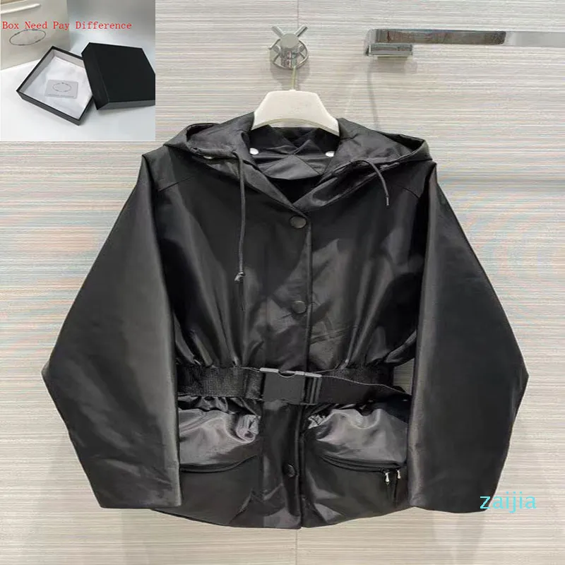 Womens Designer Jacket with Hooded Fashion Solid Color Windbreaker Jackets Casual Ladies Jacket Coat Clothing Size S-L226E