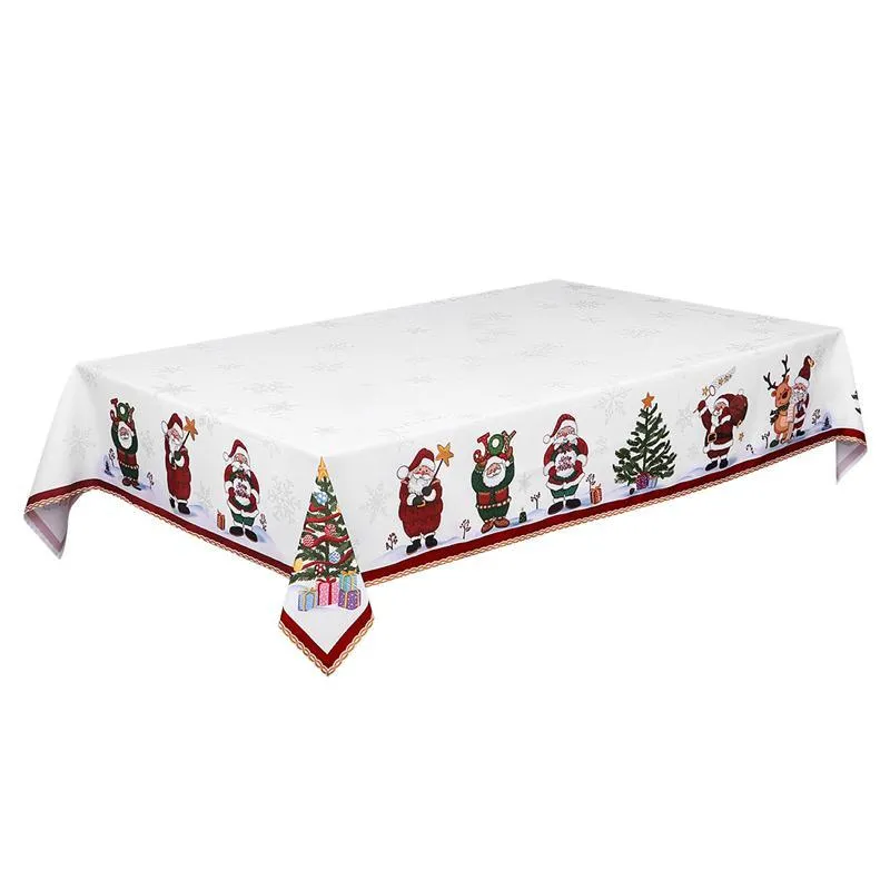 BESTONZON 84 x 60in Christmas cloth Decorative Runner Long Table Cover for Xmas Party Holiday Winter Home Decor