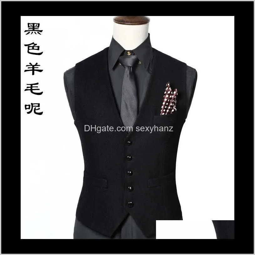 wholesale- high quality new men suit vest dress vests men`swaistcoat casual men suit vest tops