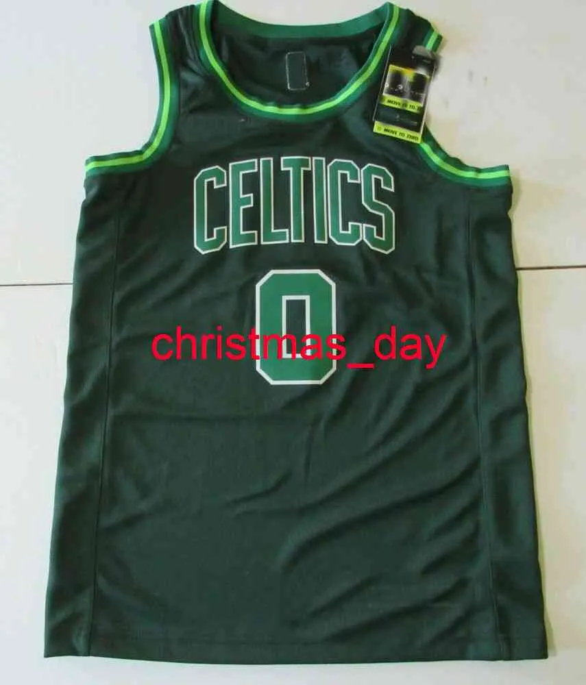 Stitched Custom Jason Tatum Swingman Jersey Green Heren Dames Jeugd Basketbal Jersey XS-6XL