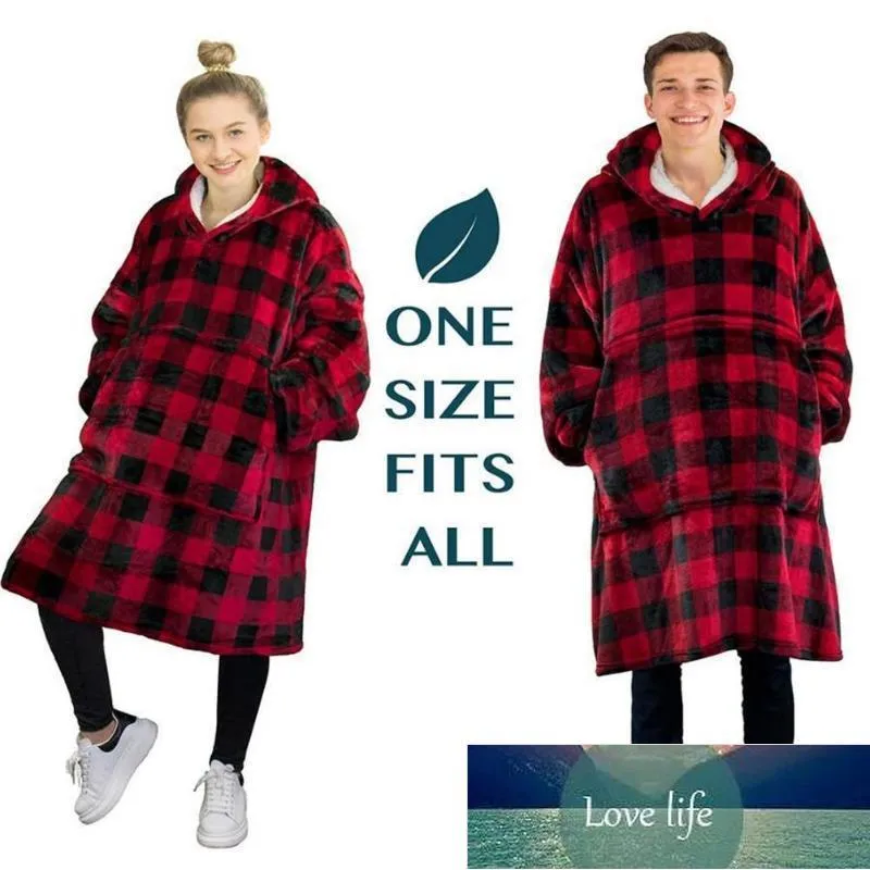 Flannel Hoodie Blanket Warm Soft Robe Sweatshirt Pullover Velvet Thick Blanket One Size Fits All Men Women Hoodies Coats Factory price expert design Quality Latest