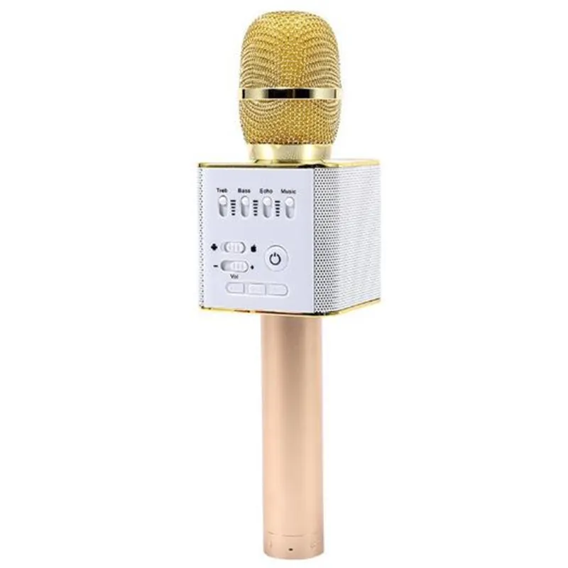Беспроводной Karaoke Microphone Bluetooth-динамик 2 в 1 портативное петь запись портативный KTV Player для iOS Android