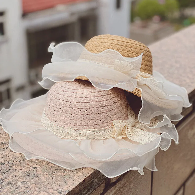 Verano Bebé Niñas Gorras De Viaje Lindos Niños Encaje Bowknot Bloqueador  Solar Sombrero De Paja Niños Princesa Sun Shade Encantadores Sombreros De  Playa S1044246Y De 69,14 €