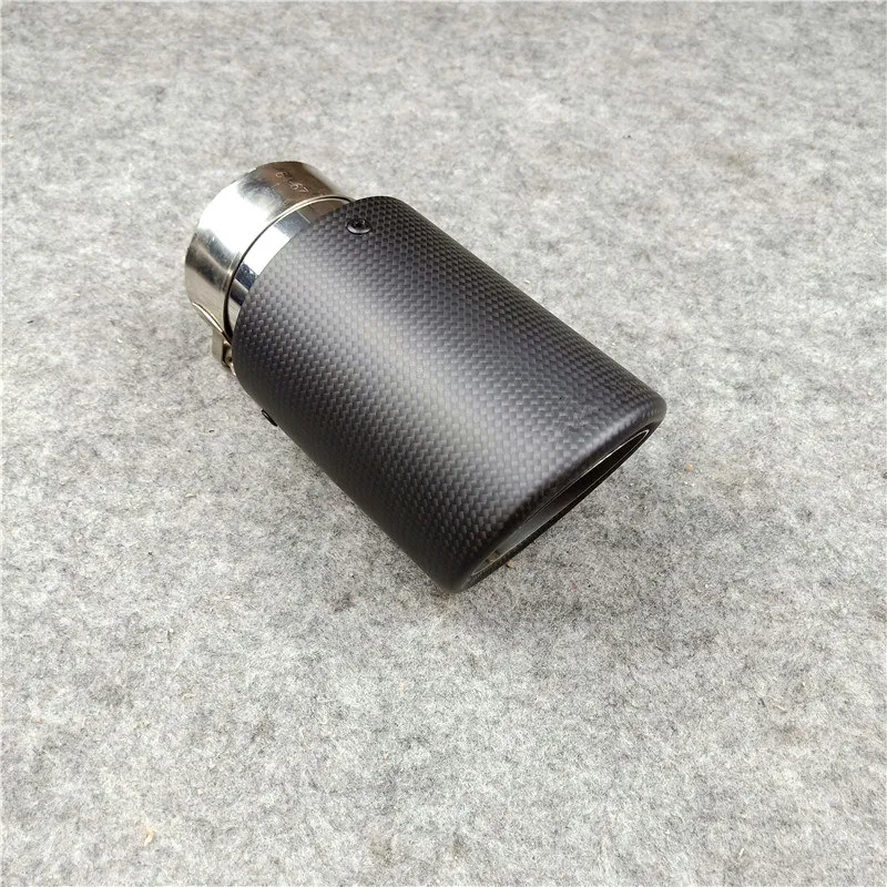 1 Piece Top Quality Matte Akrapovic Exhaust Pipe Auto Parts Car Universal Ak Carbon fiber Stainless Steel Nozzles Muffler tip