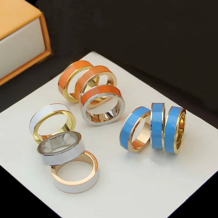 Colorful Metal Rings Europe America Gold Color Metal Rings For Women And Men Engraved ...