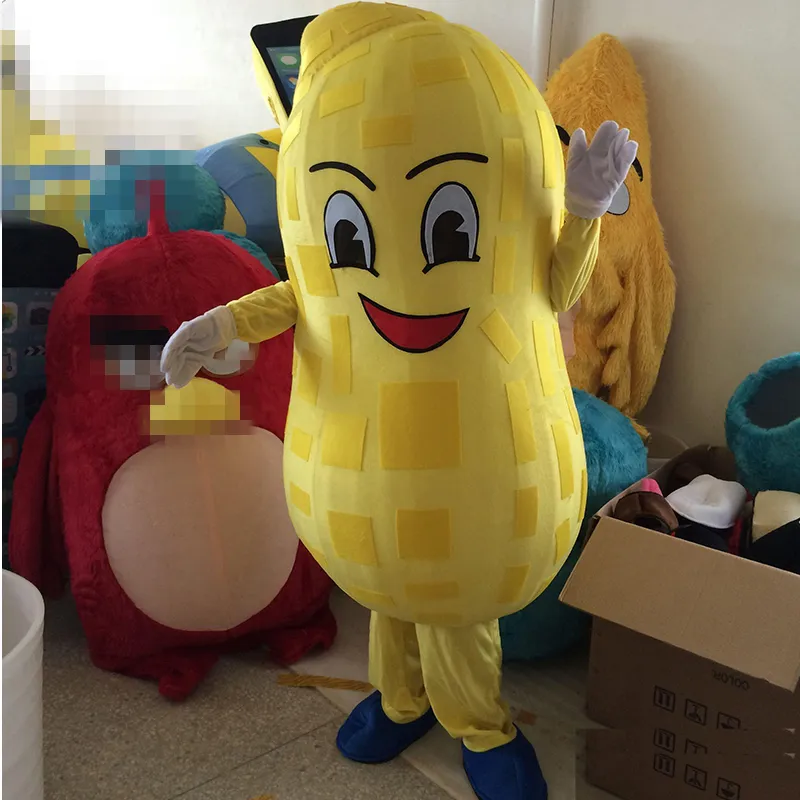 Costume da mascote do amendoim do Dia das Bruxas Personalize o caráter do tema do tema do anime do anime do desenho animado Caracteres adultos do carnaval do carnaval